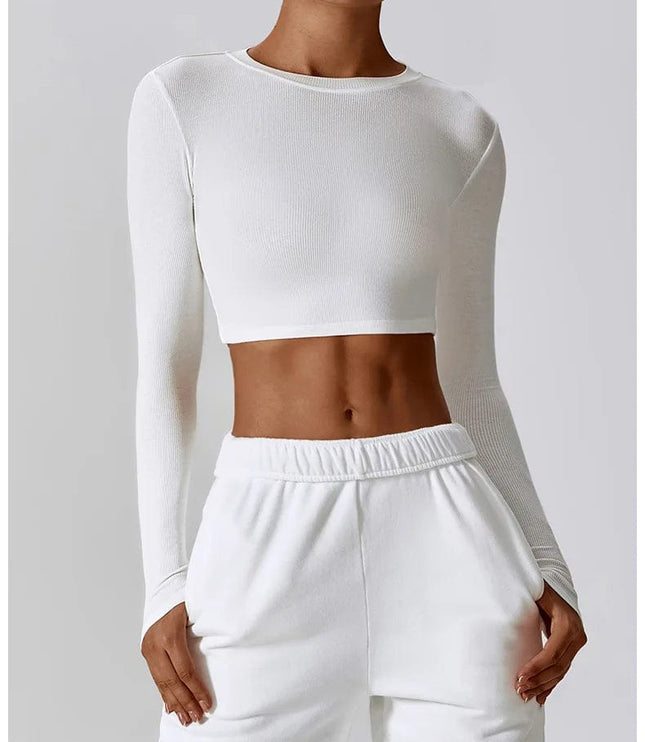 Crop Top z długim rękawem