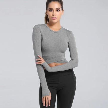 Crop Top z wycięciami (Dł. rękaw)