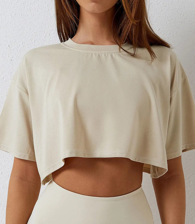 Luźny Crop Top sportowy - fitit