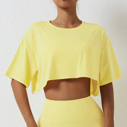 Luźny Crop Top sportowy - fitit