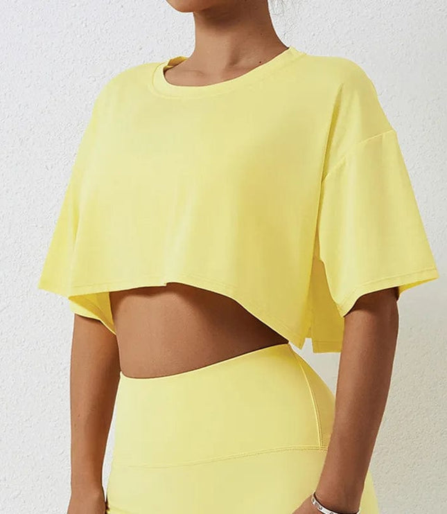 Luźny Crop Top sportowy - fitit