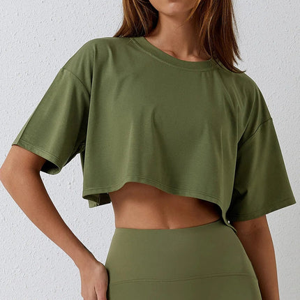 Luźny Crop Top sportowy - fitit