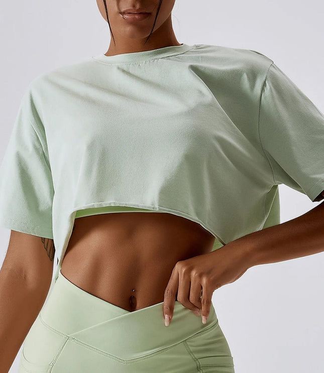 Luźny Sportowy Crop Top