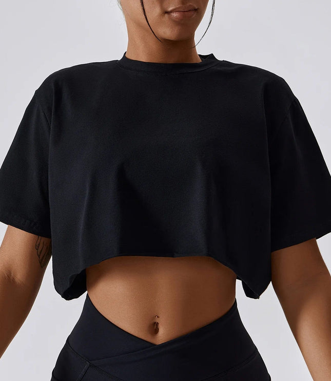 Luźny Sportowy Crop Top