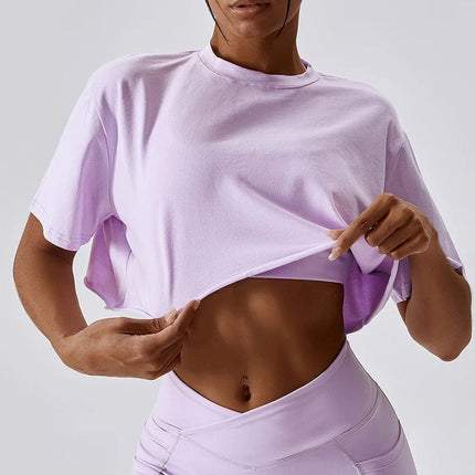 Luźny Sportowy Crop Top