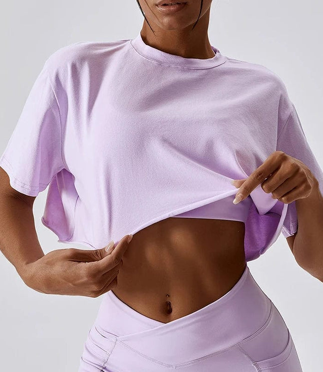 Luźny Sportowy Crop Top