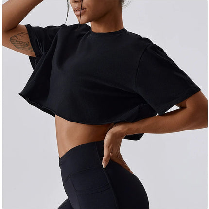 Luźny Sportowy Crop Top